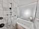 Modern bathroom featuring a shower with marble walls and a sleek, modern design at 4381 W Flamingo Rd # 12304, Las Vegas, NV 89103