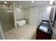 Elegant bathroom featuring a double vanity, soaking tub, and separate glass shower at 4525 Dean Martin Dr # 911, Las Vegas, NV 89103