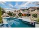 Stunning pool area with basketball hoop, cabana, and patio seating, ideal for entertaining at 60 Innisbrook Ave, Las Vegas, NV 89113