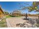 Spacious backyard featuring a gazebo, water fountain, and brick-paved patio for outdoor enjoyment at 6151 Whispering Sands Dr, Las Vegas, NV 89131