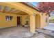 Charming home with a covered front entrance, decorative fountain, and well-maintained landscaping at 6151 Whispering Sands Dr, Las Vegas, NV 89131