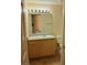 Bathroom featuring a wooden vanity with sink and a mirror at 6955 N Durango Dr # 2107, Las Vegas, NV 89149