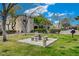 Well-maintained outdoor common area with manicured landscaping and seating at 7885 W Flamingo Rd # 2012, Las Vegas, NV 89147