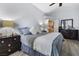 Well-lit bedroom with a plush bed, stylish lamps, and a sleek dark wood dresser at 8433 Honeywood Cir, Las Vegas, NV 89128