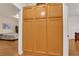 A spacious hallway showcases built-in storage and seamless transitions to the bedroom and other areas at 8512 Porch Rocker St, Las Vegas, NV 89143