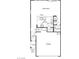 Floor plan of the first floor features the entry porch, garage, kitchen, and great room at 9059 Rivington Ave, Las Vegas, NV 89148