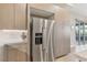 Modern kitchen featuring stainless steel appliances and floor to ceiling cabinet storage at 9144 Las Manaitas Ave # 201, Las Vegas, NV 89144