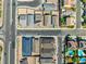 Aerial view of the neighborhood showcasing the surrounding streets and meticulously landscaped homes at 1005 Warsaw Ave, Henderson, NV 89015