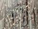 Close-up of bathroom wallpaper with owl and tree pattern at 1201 Madison Ave, Las Vegas, NV 89106