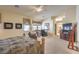 Expansive primary suite with sitting area, ceiling fan, and plush carpeting at 1363 Rolling Sunset St, Henderson, NV 89052