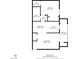 Detailed floor plan showcasing the layout of the home, including the living room, kitchen, and bedroom dimensions at 2606 S Durango Dr # 287, Las Vegas, NV 89117