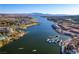 Expansive aerial view of Lake Las Vegas highlighting waterfront homes, golf course, and desert landscape at 30 Strada Di Villaggio # 409, Henderson, NV 89011