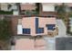 Aerial view of home featuring roof with solar panels and desert landscaping at 3643 Spring Willow Ct, Las Vegas, NV 89147