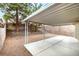 Spacious backyard features gravel landscaping and covered patio at 3643 Spring Willow Ct, Las Vegas, NV 89147