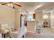 Open floor plan showcasing the kitchen and the living room at 4050 Pacific Harbors Dr # 233, Las Vegas, NV 89121