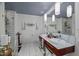 Bright bathroom features dual sinks, marble countertops, and elegant lighting fixtures at 4471 Dean Martin Dr # 2101, Las Vegas, NV 89103