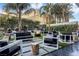 Inviting outdoor patio area with comfortable seating and a cozy fire pit at 4471 Dean Martin Dr # 2101, Las Vegas, NV 89103