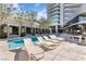Resort-style pool area with comfortable lounge chairs and stylish cabanas at 4471 Dean Martin Dr # 2101, Las Vegas, NV 89103