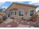 Backyard showing stone pavers and seating area at 4632 Cantina Rey St, North Las Vegas, NV 89081