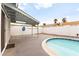 Backyard pool area with a covered patio, perfect for outdoor entertaining and relaxation at 6155 W Twain Ave, Las Vegas, NV 89103