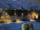 Backyard with soft lighting accentuating the greenery, creating a tranquil outdoor setting at 101 Mirage View Dr, Henderson, NV 89011