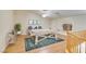 Open floor plan with large billiards table, decor, and stair rail at 10311 Birch Bluff Ln, Las Vegas, NV 89145