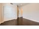Bedroom featuring closet, hardwood floors, and neutral paint at 10476 Tyler Park Ave, Las Vegas, NV 89135