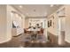 Open dining area showcasing hardwood floors, recessed lighting, and easy access to the kitchen at 10476 Tyler Park Ave, Las Vegas, NV 89135