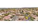 Wide aerial view showcasing a vibrant neighborhood with tree-lined streets at 2337 Ivory Point Ct, Las Vegas, NV 89134