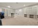 Large finished basement area with built-in shelving at 319 Belfast St, Henderson, NV 89015