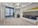 Bright bedroom features custom built-in bunk beds, desk area, and carpeted floor at 319 Belfast St, Henderson, NV 89015
