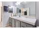 Bathroom with single vanity, sink and mirror at 4300 Del Monte Ave, Las Vegas, NV 89102