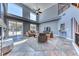 Expansive living room with soaring ceilings, large windows, and seamless outdoor access at 4481 Grey Spencer Dr, Las Vegas, NV 89141