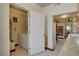 Efficient kitchen with a doorway to the laundry area and a view into other living spaces at 537 Avenue I, Boulder City, NV 89005