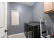 Well-equipped laundry room with modern washer and dryer units at 5609 Hannah Gordon Ct, North Las Vegas, NV 89081