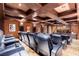 Enjoy movies in this private home theater with leather recliners, projector screen, and custom ceiling at 9103 Alta Dr # 602, Las Vegas, NV 89145