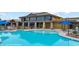 Resort-style community pool and clubhouse offers a relaxing oasis for residents and guests at 950 Overland Trl, Mesquite, NV 89034