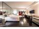 Stylish suite featuring a plush king bed, chic decor, and a practical kitchenette for a comfortable stay at 4381 W Flamingo Rd # 2405, Las Vegas, NV 89103