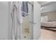 Shower stall with white tiles and a glass door at 5000 Red Rock St # 241, Las Vegas, NV 89118