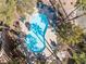 Aerial pool view showcasing the design and surrounding landscaping at 5211 Caspian Springs Dr # 201, Las Vegas, NV 89120