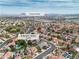 Impressive aerial view pinpoints home location with scenic surroundings at 6 Desert Dawn Ln, Henderson, NV 89074