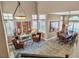 Grand living room with high ceilings, ample natural light, and stylish furnishings at 6 Desert Dawn Ln, Henderson, NV 89074