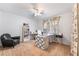 Inviting bedroom features a ceiling fan, a desk and ample space for furniture at 872 Timber Walk Dr, Henderson, NV 89052