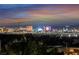 Las Vegas Strip views, a sparkling, illuminated skyline during nightfall at 872 Timber Walk Dr, Henderson, NV 89052