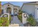 Inviting front entrance with a decorative walkway, manicured bushes and shrubs, and a charming facade at 2012 Lady Lake St, Las Vegas, NV 89128