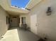 Private courtyard offers a tranquil entrance with seating and protection from the elements at 2270 Canyon Song Ave, Laughlin, NV 89029