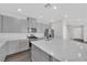 Stylish kitchen with gray cabinetry, a large island, and stainless steel appliances, perfect for cooking at 2449 Padulle Pl, Henderson, NV 89044