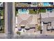 Aerial view of the property showcasing the backyard pool, patio, and RV parking at 2804 Candelaria Dr, Henderson, NV 89074