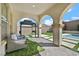 Inviting covered patio with comfortable seating and a view of the refreshing pool at 2804 Candelaria Dr, Henderson, NV 89074