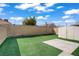 The backyard offers a shed for storage and ample space for recreation at 4156 Broadriver Dr, Las Vegas, NV 89108